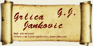 Grlica Janković vizit kartica